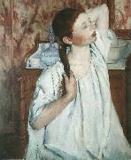Girl Arranging Her Hair 1886 Mary Cassatt